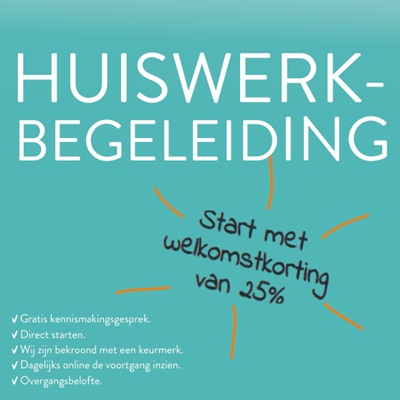 HWB AANBIEDING schrijf je in huiswerkbegeleiding
